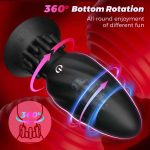 OEM Waterproof Quiet Silicone Anal Sex Toy Vibrating Buttplug Butt Plug Wireless APP Controlled Rotating Anal Vibrato - 图片 3