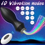 OEM Wireless Glow Remote Control Men Glow Prostate Massage LED Luminous Tail Anal Vibrator Vibrating Anal Butt Plug - 图片 3