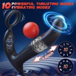OEM Telescopic Anal Beads Finger Vibrator Butt Plug APP Remote Control Thrusting Wiggling Male Prostate Massager Adult Toys - 图片 3