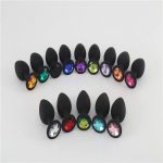 3Pcs/Set S M L Silicone Anal Plug Butt Plug Fetish Adult Anal Sex Toys Round Crystal Jewelry Anal Butt Plug for Men Woman - 图片 3