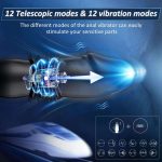 OEM Double Ring Remote Control Telescopic Butt Anal Plug Prostate Massager for Men and Women Vibration Masturbation Tools - 图片 3