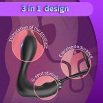 OEM 12-Mode Thrusting Cock Ring P Spot Massager Prostate Anal Vibrator with Remote Control Sex Toys for Men Women - 图片 3