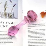 G-spot Anus Expansion Plugs Vagina Anal Stimulation Adult Sex Toys Crystal Pink Rose Flower Glass Dildo Anal Butt Plug for Woman - 图片 3