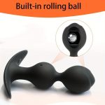 OEM Heavy Silicone Butt Plug with Built-in Stainless Steel Ball Anal Sex Toy for Anal Training and Masturbation - 图片 3