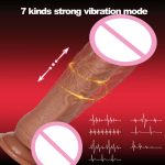 Realistic Veiny Telescopic Dildo with Remote Control for Anal and Spot Stimulation Hot Vibrators for Male Pleasure - 图片 3