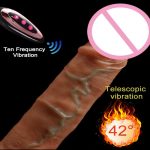 4 in 1 Realistic Veiny Telescopic Dildo with Remote Control for Anal and Spot Stimulation Hot Vibrators for Male Pleasure - 图片 3
