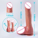 8.66 Inch Realistic Brown Dildo Feels Like Skin Silicone Penis With Strong Suction Cup Gay Dildo Anal Dildo Sex Toys for Couples - 图片 3