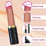 10 Vibration Modes Heating Function for G-Spot Stimulation Realistic Thrusting Dildo Vibrator with Handle & Suction Cup - - 图片 3