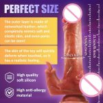 8.4 Inch Hands-Free Remote Control Thrust Telescopic Realistic Dildo Vibrator Adult Sex Toy Rotation Tongue Licking Dildos - 图片 3