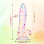 Jelly Transparent Liquid Silicone Phallus Simulation Female Masturbation Dildo Crystal Transparent Phallus Simulation Female - 图片 3