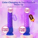 8.9 Inch Colorful Liquid Realistic Silicone Vibrating Dildo Machine Big Thrusting Dildos Vibrator Sex Toy for Women - 图片 3