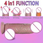 4 in 1 Remote Thrusting Vibrator Liquid Silicone Dildo Artificial Penis Realistic Licking Dildo Lifelike Dildo for Woman - 图片 3
