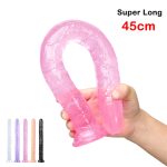 Free Custom Box - Super Long Realistic Penis Strap on Dildos With Suction Cup Soft Jelly Cock for Lesbian G Spot Sex Toy - 图片 3