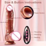 Hot Sale Multi-Function Silicone Wholesale Remote Control Warming Telescopic Women Dildo Vibrator Sex Toy - 图片 3