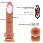 Big Warming Realistic Dildo Vibrating Machine Remote Control Heating Stretch Swing Thrusting Dildo Vibrator Sex Toys for Women - 图片 3