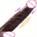 OEM Brown Telescopic Realistic Dildo Vibrator for Women Masturbator Huge Penis With Suction Cup Sex Toys - 图片 3