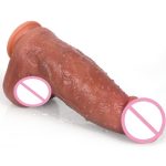Extra Large Real Skin Dildo for Women's Masturbation PVC Liquid Silicone TPE Sex Toy - 图片 3