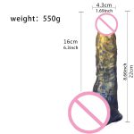 OEM Factory Made Sex Toy Electric Remote-controlled Penis Giant Surreal Large Dildo Sex Toy for Women - 图片 3