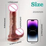 OEM Realistic Dildo for Beginners with Strong Suction Cup, Realistic Penis for G-Spot Stimulation Strapless Dildo Anal Sex Toys - 图片 3