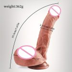 OEM Liquid Silicone Dildo Female Masturbator Realistic Dildo Soft Lifelike Dildo With Ball and Suction Cup Sex Toys for Couple - 图片 3