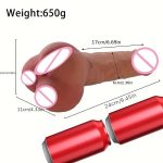 OEM 1pc Brown 2in 1 Dildo Male Masturbators Lifelike Dildo Shape Pocket Pussy Mens Sex Doll Sex Toys for Men Couple - 图片 3