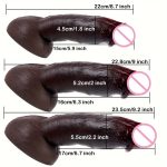 OEM High Quality Control Realistic Design Lifelike Texture Flexible Shaft Large Size Silicone Dildo - 图片 3