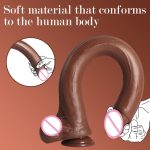 OEM Flexible Lifelike Dual Density Silicone Realistic Dildo, Reproduction Real Thick Dildo - 图片 3