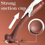 OEM Flexible Lifelike Dual Density Silicone Realistic Dildo, Reproduction Real Thick Dildo - 图片 4