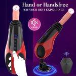 Heating Dildo Gun Machines Massage Stimulator Sex Toys Remote Control Automatic Thrusting Realistic Dildo Vibrator for Women Men - 图片 4