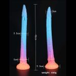 OEM Glow-in-the-Dark Luminous Silicone Creature Cock Anal Plug Tentacle 46cm Super Long Snake Animal Dildo - 图片 4