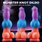 OEM 9.53Inch Dog Animal Ejaculating Vibrating Squirting Knot Dildo Dragon Monster Fantasy Huge Horse Dildo Adult Toys - 图片 4