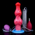 OEM 22.8cm Squeezing Inflatable Water Spray Shaped Dildo for Private Masturbation and Cleaning of the Backyard Silicone Rod - 图片 4
