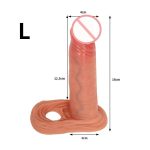 OEM Liquid Silicone Coated Blue Veins Simulation Penis Sleeve Wolf Tooth Sleeve Extended and Thickened Desensitization Delay - 图片 4