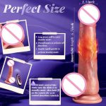 OEM High Quality Big Long Dildo Adult Sex Toy Heated Realistic Dildo 9 Thrust Vibration Modes for G-Spots Clitoral Stimulator - 图片 4