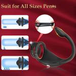Pleasure Anal Penis Double Ring Vibrator Prostate Massager Vibrating Cock Ring Taint Stimulator for Male Masturbator - 图片 4