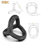 Hot Selling Triple Cock Ring Cock Rings for Couples Play Delay Ejaculation Men Sex Toy Penis Cock Ring - 图片 4