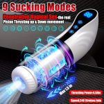 Men Masturebstor Automatic Sucking Pocket Thrusting Machine Suction Adult Toy Auto Bj Machine Clear Pocket Puzzy - 图片 4