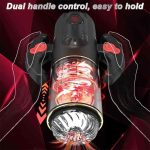 Automatic Sex Moaning Penis Pocket Pussy Male Stroker Machines Rotation Thrusting Innovation Sucking Men Handle Masturbator Cup - 图片 4