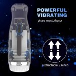 Realistic 3D Textured Ultra-Soft Pussy Male Electric Stroker Adult Sex Toy Automatic Telescopic Vibrating Man Masturbation Cup - 图片 4