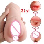 Hot Sell Artificial Vagina Men Masturbator Pocket Pussy Oral Sex Deep Through Sex Toys for Men Male Masturbation - 图片 4