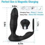 Male Prostate Massage Single Cock Ring Automatic Telescopic Vibrator Wireless APP Anal Butt Plug Stimulator Anal Masturbator - 图片 4