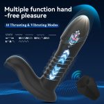 New Arrival Anal Plug Silicone Charging Telescopic Anal Plug Powerful Remote Control Prostate Massager Anal Vibrator - 图片 4