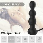 Soft Silicone Butt Plug Vibrator Stimulus Anal Beads Anus Dilator Sex Toys Anal Plug for Woman Men - 图片 4