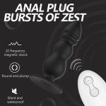 10 Modes Vibrating Flexible Silicone Butt Plug Pleasure Anal Plug Male G Spot Electric Prostate Massager - 图片 4