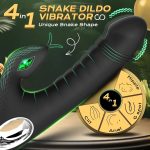 G Spot Vibrator 4 in 1 Realistic Snake Dildo Sex Toys 2 Motors 10 Vibrations Female Adult Toys for Female Womens - 图片 4