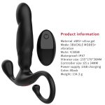 Remote Control Male Prostate Massager Vibrating Anal Plug G-spot Vibrator Anal Training Device Silicon Sex Toy - 图片 4