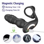 Male Prostate Massage Vibrator Ring Anal Plug Vibrator Silicone Delay Ejaculation Male Masturbator Adult Sex Toys for Men - 图片 4