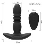 Power Plug Prostate Black Telescopic Dildo Vibrator Adult Toys Anal Plug Vibrating Prostate Massager for Gay Men - 图片 4