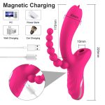 3 in 1 Tongue Licking Vacuum Stimulator Clit Sucker Dildo Vibrator for Women Clitoris G Spot Sex Toys Adult Goods for Female - 图片 4