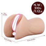 TPE Dual Channel Male Masturbation Cup Sexual Tools Adult Manual Vibrating Airplane Cup With Real Skin Texture - 图片 4